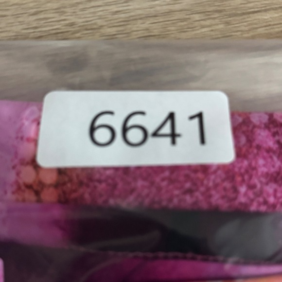 White Fox Boutique Bodycon Mini Dress Pink Orange Abstract Print Long Sleeve - Picture 9 of 12